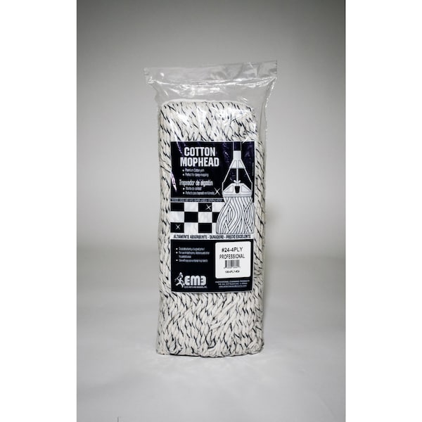 Elite Mops & Brooms Elite Mops and Brooms No 24 Cut End Cotton Mop Refill 1 pk 105-4PLY-#24 - main